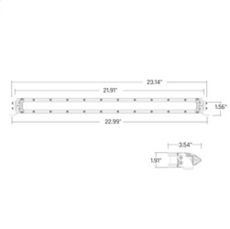 Rigid Industries SR-Series 20in SAE Driving Light Amber 920414