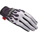 THRASHIN SUPPLY CO. Stealth Leather Palm Flame Gloves - Gray - 2XL SV1-22-12