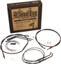 BURLY BRAND Cable Kit - Jail Bar - 10" Handlebars - Black Vinyl B30-1146