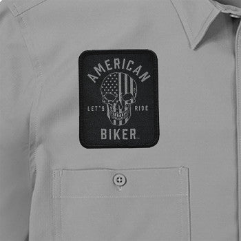American Biker Biker Sam Lightweight Shirt - Gray/Black - XL ABBSAM11ST74GYXR
