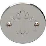 CARL BROUHARD DESIGNS Stator Cover - Cross - Chrome - Indian  0940-1650
