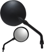 Parts Unlimited Round Mirror - Black 17042
