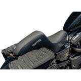 SLYFOX Slyfox Seat - Gray Logo - Black Vinyl w/ Slipstop - Carbon Fiber - XL  4684B-slyfox