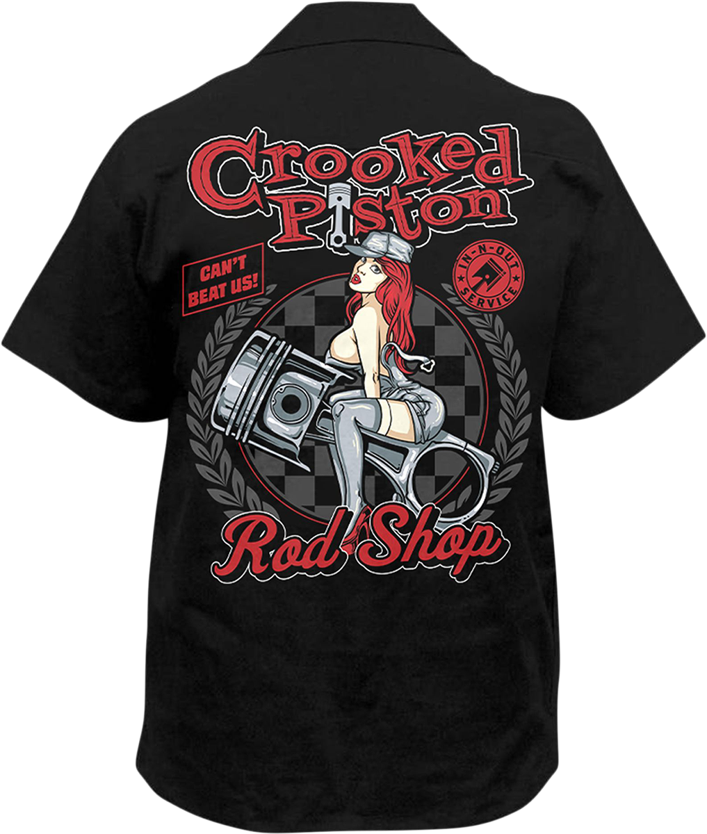 LETHAL THREAT Crooked Piston Shirt - Black - 2XL HW50230XXL