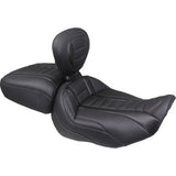 MUSTANG Deluxe Passenger Seat - Wide - Gunmetal Stitch - FLT/FLH '23-'25 88420GM