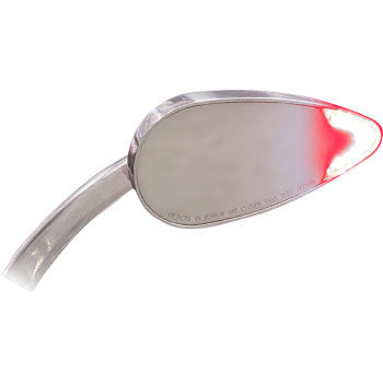 CUSTOM DYNAMICS Mirrors - Side View - with LED Turn Signals - Chrome  CD-MIR-PLUG-C