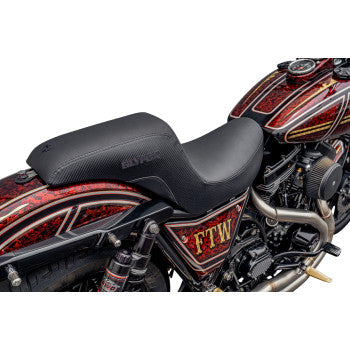 SLYFOX Slyfox Seat - Black Logo - Black Vinyl - Smooth - FXR '82-'00 SlyFox4681A