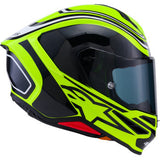 IN STOCK ALPINESTARS Supertech R7 Helmet - Zeal - 22.06 - Gloss Yellow Fluo/Black/White - Medium  8202826-5021-M