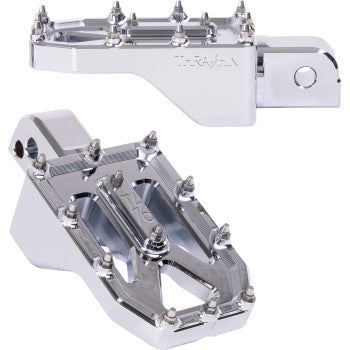 THRASHIN SUPPLY CO. Aggressor Foot Pegs - Rear - Chrome - FL/FX '18-'25 TSC-2022-3-SR