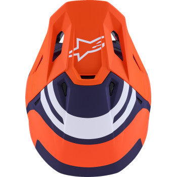 ALPINESTARS SM7 Helmet - Core - Matte Orange/Blue - Large 8301826-408-L