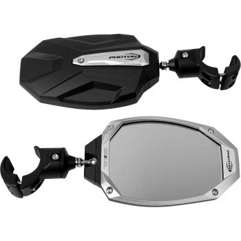 SEIZMIK Mirrors - Photon - Side View - Oval - Black/Blue - 1.75"/2" ROPS - Pair 56-18112