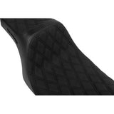 SLYFOX High Noon Seat - Double Diamond - Black Logo - Black Stitch - FLH/FLT '08-'25 4710C-SlyFox