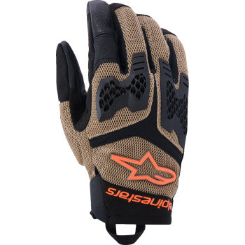 ALPINESTARS Manti Air Gloves - Dark Khaki/Black/Fluo Orange - XL 3570225-8038-XL