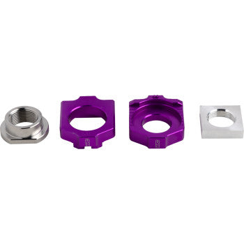 WORKS CONNECTION Elite Axle Block Kit - Purple - Gas Gas/Husqvarna/KTM 17-P252