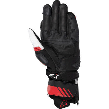 ALPINESTARS GP Plus R V3 Leather Gloves - Black/White/Bright Red - Medium 3550825-1304-M