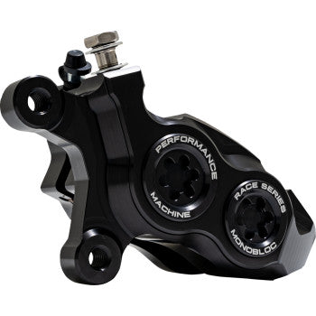 PERFORMANCE MACHINE (PM) Caliper - 137 X 4B - Left - Black Anodized with Black Bore Caps 0053-2957-MB