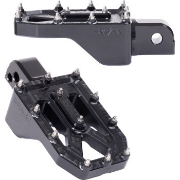 THRASHIN SUPPLY CO. Aggressor Foot Pegs - Rear - Black - FL/FX '18-'25 TSC-2022-1-SR