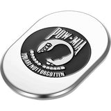 FIGURATI DESIGNS Antenna Cover - Right Rear Fender - POW-MIA -Chrome FD50-AC-SS-RT