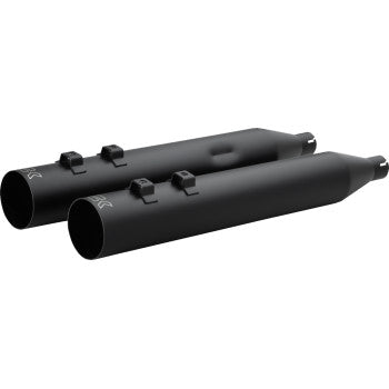 KHROME WERKS Slip-On Straight Cut Muffler - 4" - Trike/Twin Cam - Black 40FST-1021-BLK