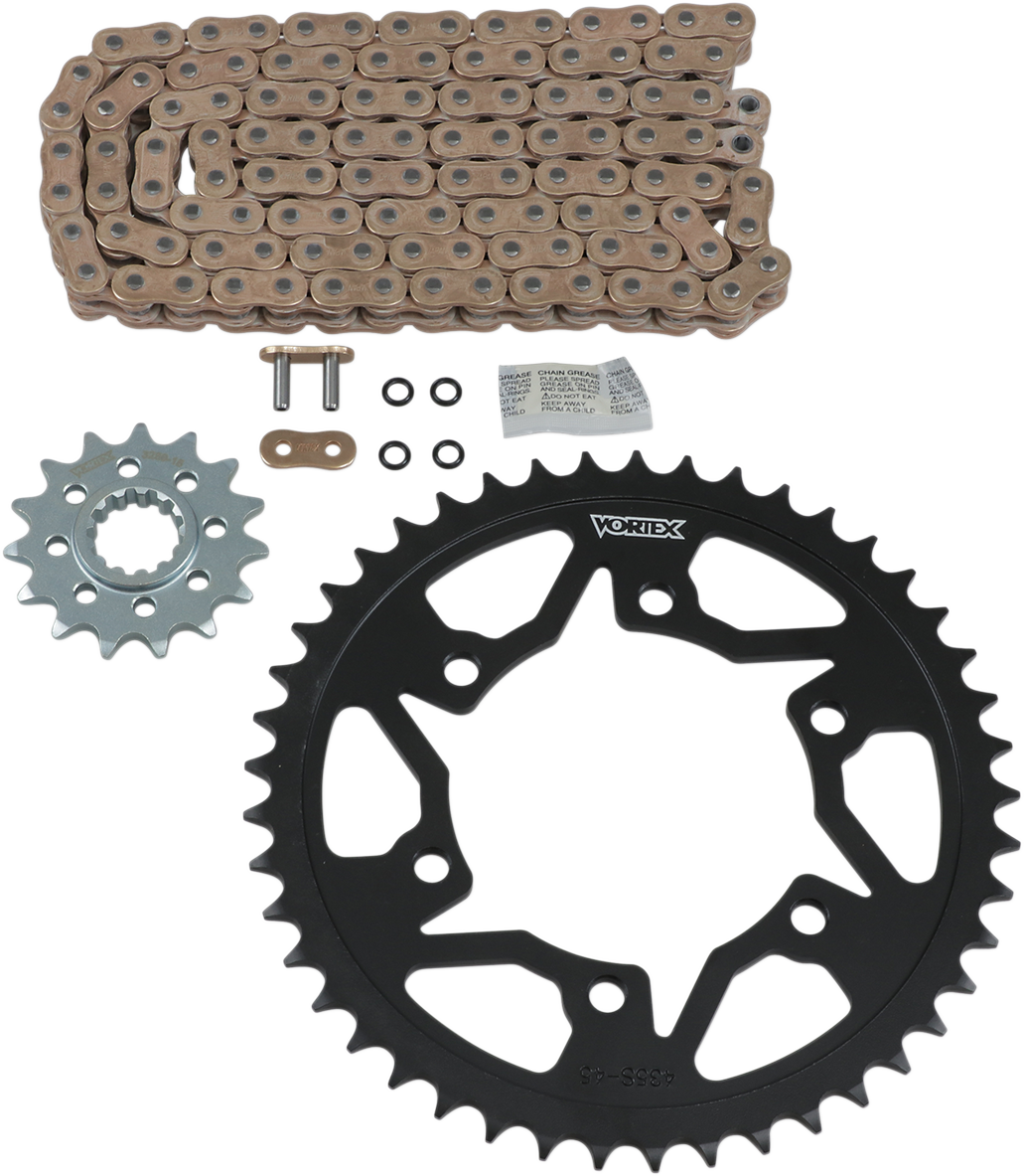 VORTEX Chain and Sprocket Kit - HFRS - Gold - Yamaha YZF-R1 CKG6354