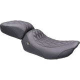 MUSTANG Wide Tripper™ Seat - Solo - Dark Brown/Black Stitching - FLT/FLH '23-'25 89503