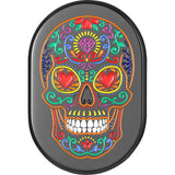 FIGURATI DESIGNS Antenna Cover - Left Rear Fender - Sugar Skull - Black FD30-AC-BLK-LT