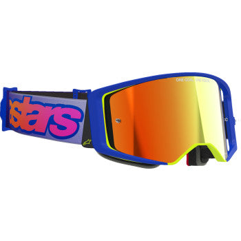 ALPINESTARS GOGGLES Goggle Supertech Vista Blue/Ylw/Pur Mirror-Red 5100226-7285