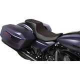 DRAG SPECIALTIES Performance Predator 2-Up Seat - Extended Reach - Vinyl - Red Double Diamond Stitch 0801-1943