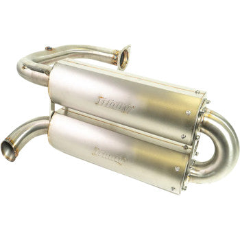 TRINITY RACING Quiet Slip-On Muffler - Stainless Steel - Dual - Talon 1000R/X 1831-1090