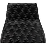 LE PERA Tailwhip Daddy Long Legs Seat - Gray Double Diamond Stitch - FLH/FLT '23-'24 LV-587DLDD-GY01