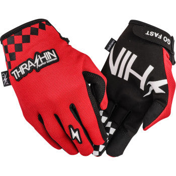 THRASHIN SUPPLY CO. Go Fast Stealth Gloves - Red - 2XL SV1-18-12