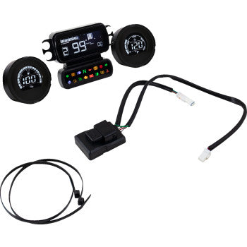 KOSO NORTH AMERICA Complete D2 Gauge Kit - LCD - Harley Davidson® - Baggers  2210-0697 BA080050