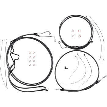 MAGNUM SHIELDING Black Pearl™ Designer Handlebar Installation Kit - 8" - '21-'22 FLHR 4871228