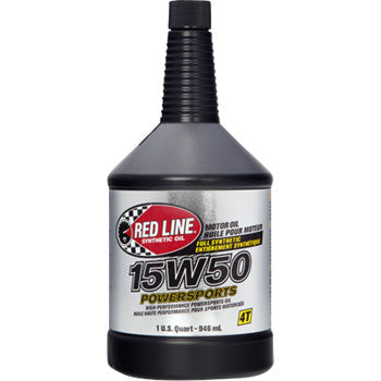RED LINE SYNTHETIC OIL Powersports Oil - 15W50 - 1 US quart 42104