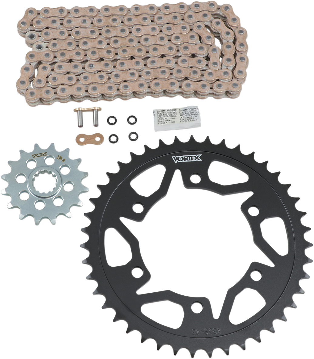 VORTEX Chain and Sprocket Kit - WSS - Gold - Suzuki GSX-R600 CKG6402