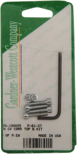 GARDNER-WESTCOTT Bolt Kit - CV Carburetor Top - Chrome P-61-37