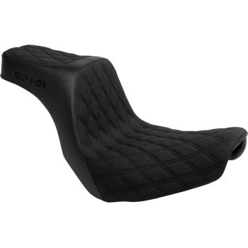 SLYFOX High Noon Seat - Double Diamond - Black Logo - Black Stitch - FL/FX '18-'25 4701C-SlyFox