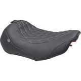 MUSTANG Wide Tripper™ Seat - Solo - Dark Brown/Gun Metal Stitching - FLT/FLH '23-'25 89503GM