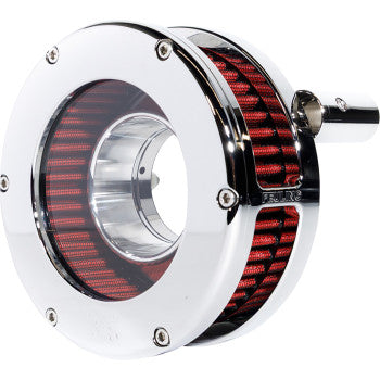 FEULING PARTS Air Cleaner Ba Slim Clear Cover Chrome/Red 93-99 Evo 5468-S