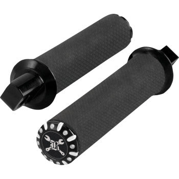 BURLY BRAND Foot Peg Set Burly Hawk Universal Billet Black Machined B13-1123BM