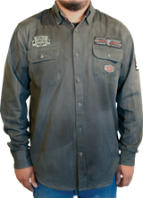LETHAL THREAT Kustom Kulture Flying Eyeball Long-Sleeve Shirt - Gray - 3XL MG60133XXXL