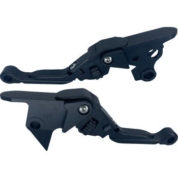 POWERSTANDS RACING Lever Set - Anthem - Pro - Harley Davidson - Black 12-03656-22