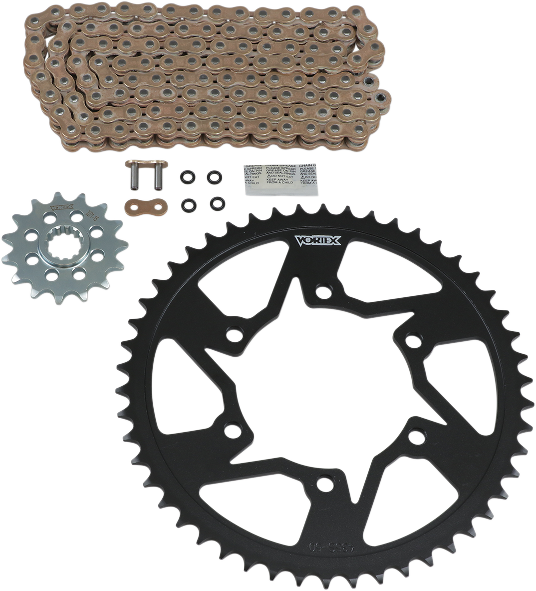 VORTEX Chain and Sprocket Kit - HFRS - Gold - Yamaha YZF-R6/S CKG6317