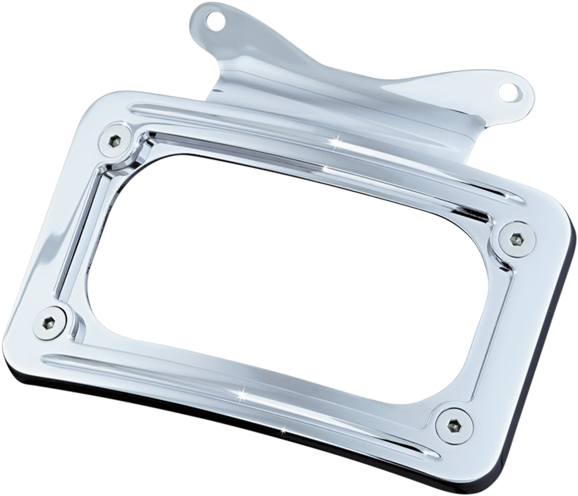 KURYAKYN Curved License Plate Mount - Chrome 3157