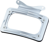 KURYAKYN Curved License Plate Mount - Chrome 3157