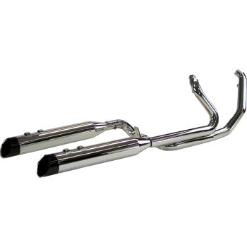 KHROME WERKS 2-into-1-into-2 Dominator-SR Exhaust System - Chrome - Without End Caps - Twin Cam Touring 200630-SR