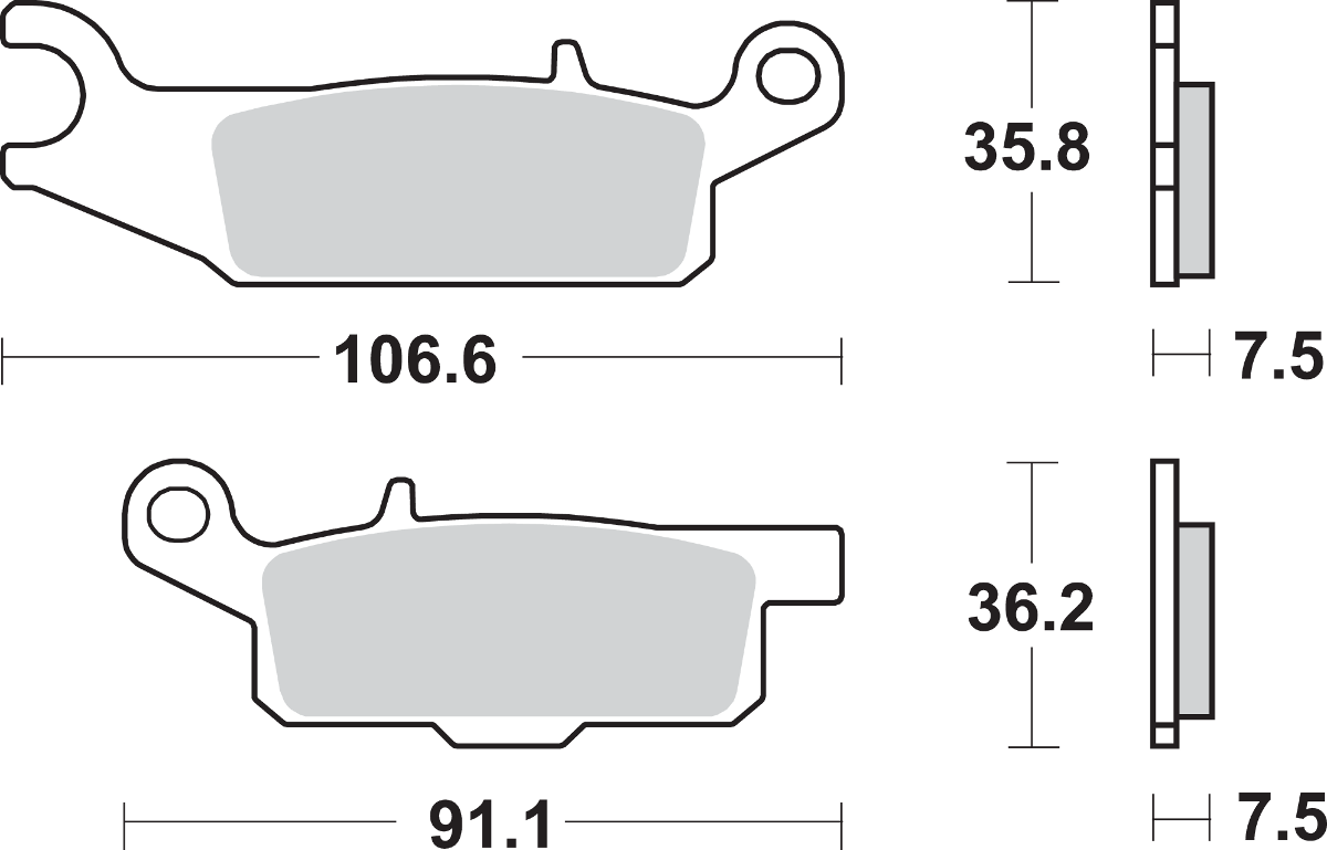 SBS Off-Road Sintered Brake Pads - Yamaha 849SI