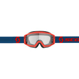 SCOTT Split OTG Goggle - Dark Blue/Neon Red - Clear Works Lens 285537-7698113