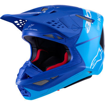 ALPINESTARS Supertech M10 Helmet - Flood - MIPS® - Blue/Black Carbon - 2XL 8301023-7282-XXL