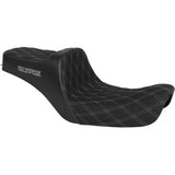 SLYFOX High Noon Seat - Double Diamond - Silver Logo - Silver Stitch - FXD '96-'03 4703D-SlyFox